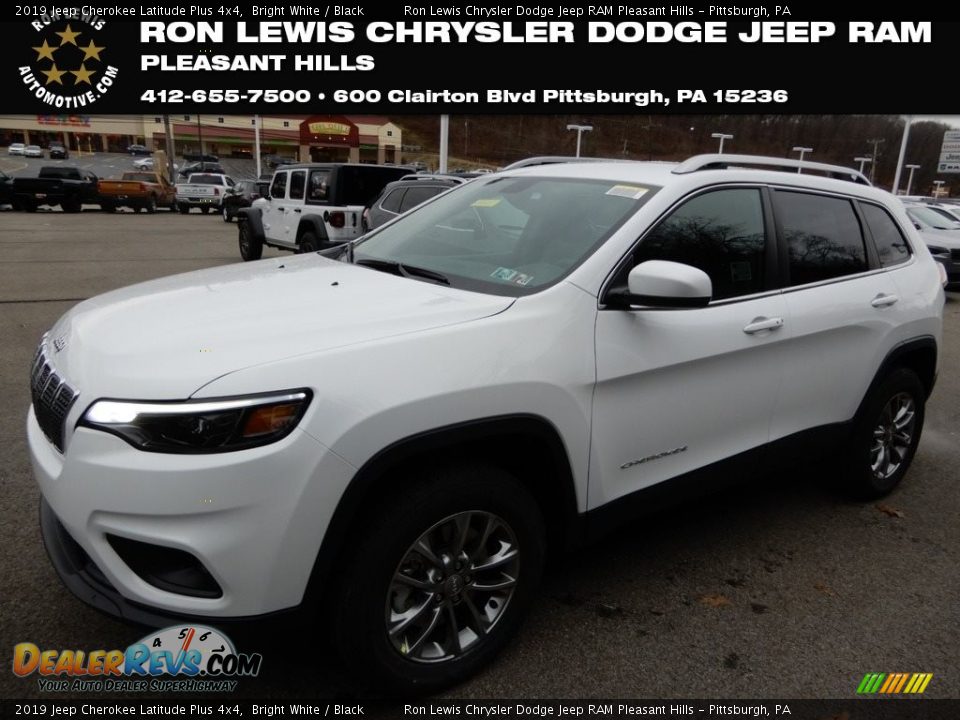2019 Jeep Cherokee Latitude Plus 4x4 Bright White / Black Photo #1