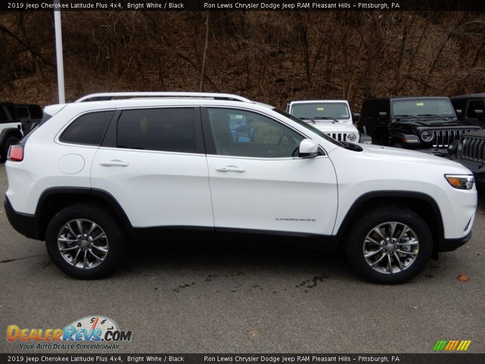 2019 Jeep Cherokee Latitude Plus 4x4 Bright White / Black Photo #7
