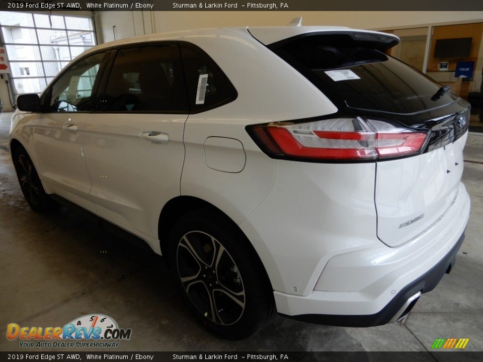 2019 Ford Edge ST AWD White Platinum / Ebony Photo #4