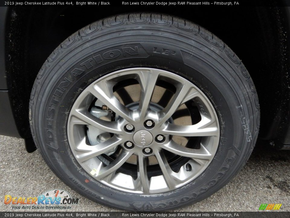 2019 Jeep Cherokee Latitude Plus 4x4 Bright White / Black Photo #10