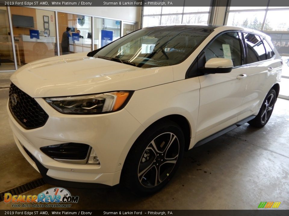 2019 Ford Edge ST AWD White Platinum / Ebony Photo #5