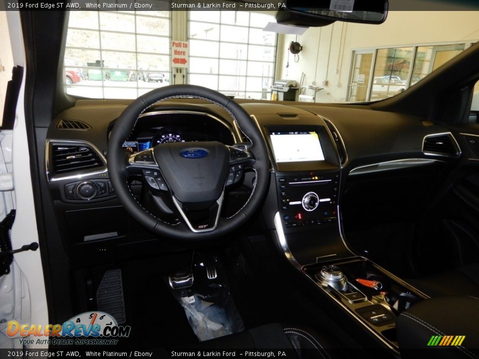 2019 Ford Edge ST AWD White Platinum / Ebony Photo #9