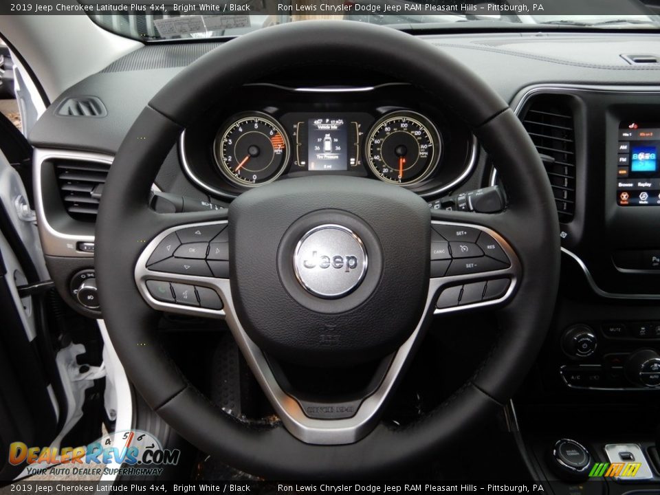 2019 Jeep Cherokee Latitude Plus 4x4 Bright White / Black Photo #18