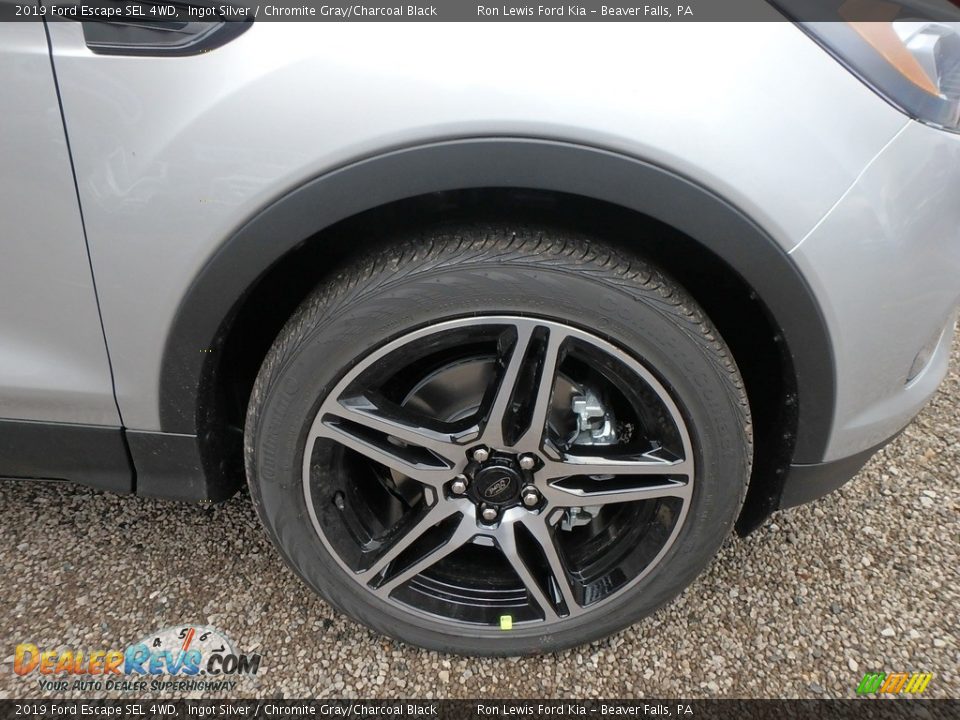 2019 Ford Escape SEL 4WD Ingot Silver / Chromite Gray/Charcoal Black Photo #10