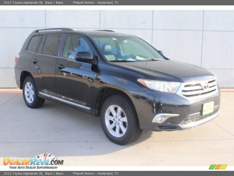 2013 Toyota Highlander SE Black / Black Photo #4