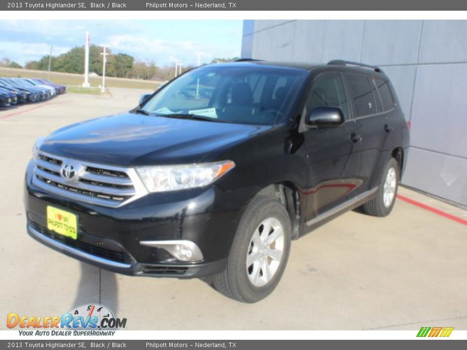 2013 Toyota Highlander SE Black / Black Photo #7