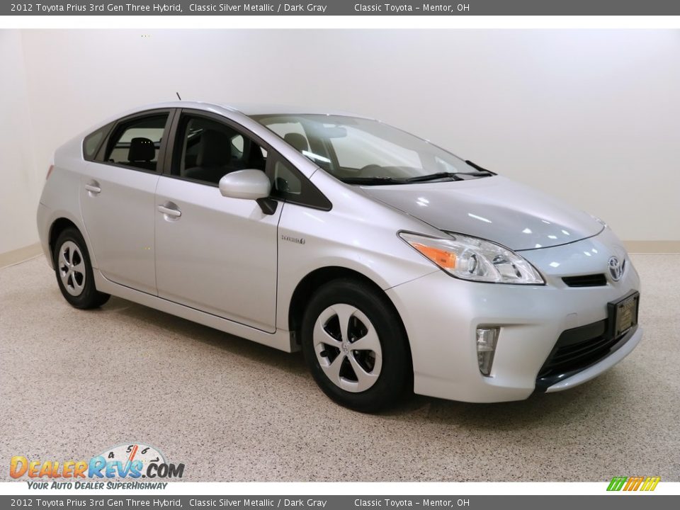 2012 Toyota Prius 3rd Gen Three Hybrid Classic Silver Metallic / Dark Gray Photo #1