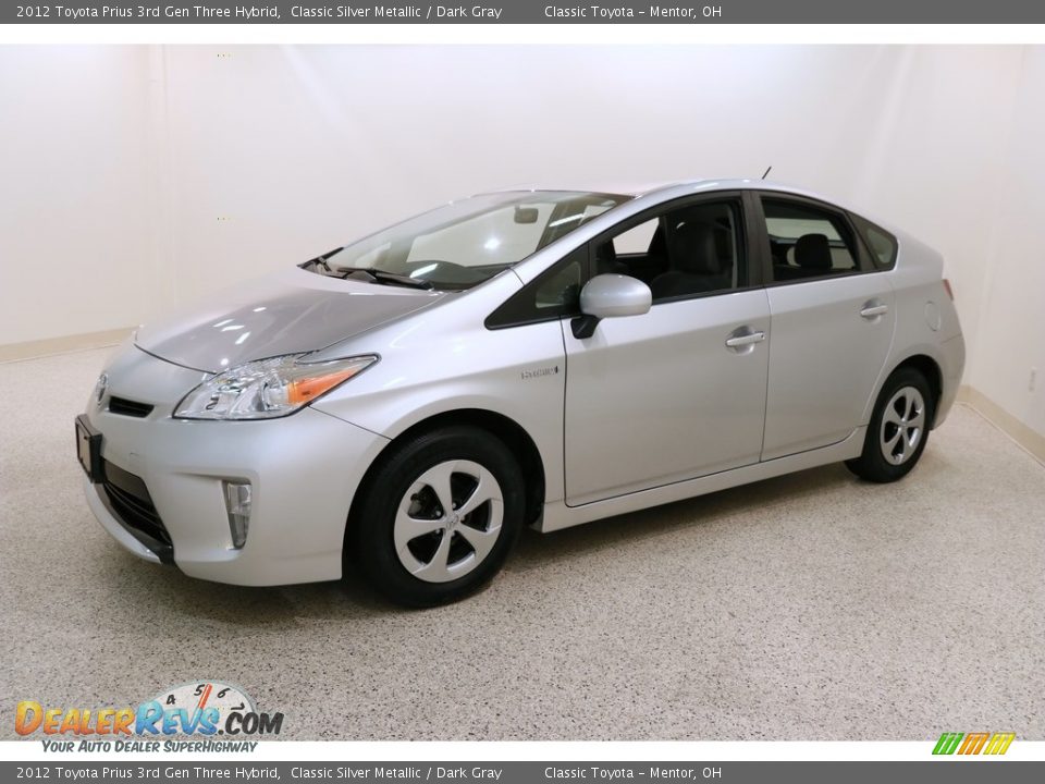 2012 Toyota Prius 3rd Gen Three Hybrid Classic Silver Metallic / Dark Gray Photo #3