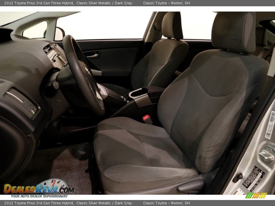 2012 Toyota Prius 3rd Gen Three Hybrid Classic Silver Metallic / Dark Gray Photo #5