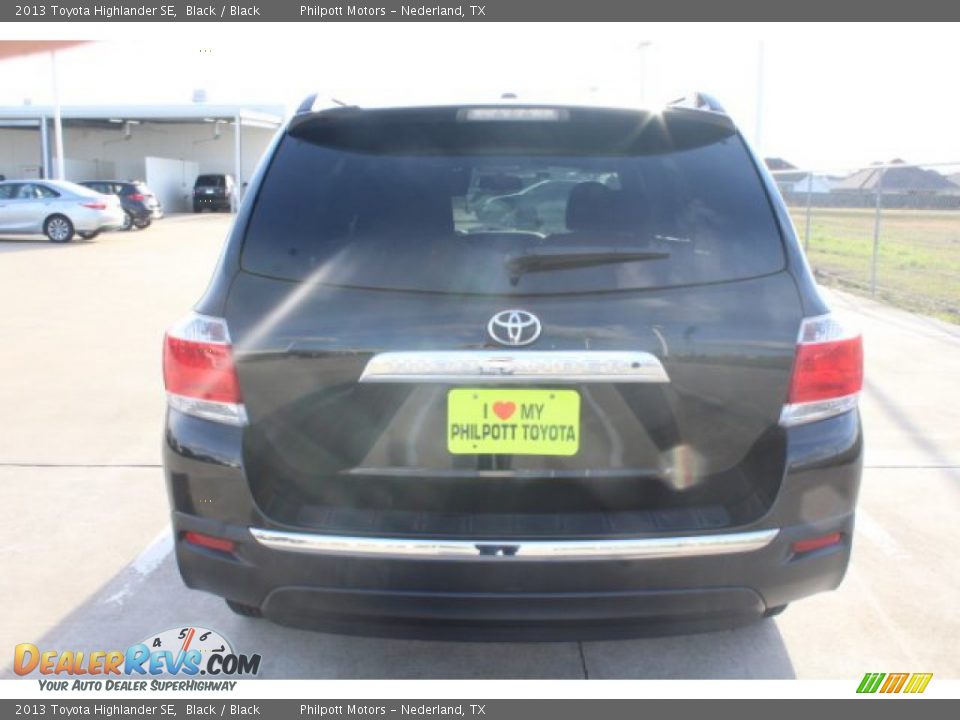 2013 Toyota Highlander SE Black / Black Photo #14