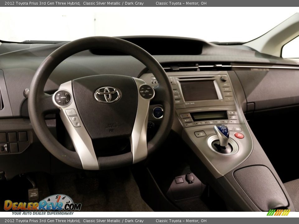 2012 Toyota Prius 3rd Gen Three Hybrid Classic Silver Metallic / Dark Gray Photo #6