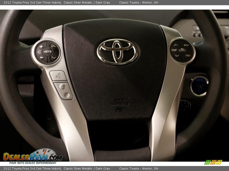 2012 Toyota Prius 3rd Gen Three Hybrid Classic Silver Metallic / Dark Gray Photo #7