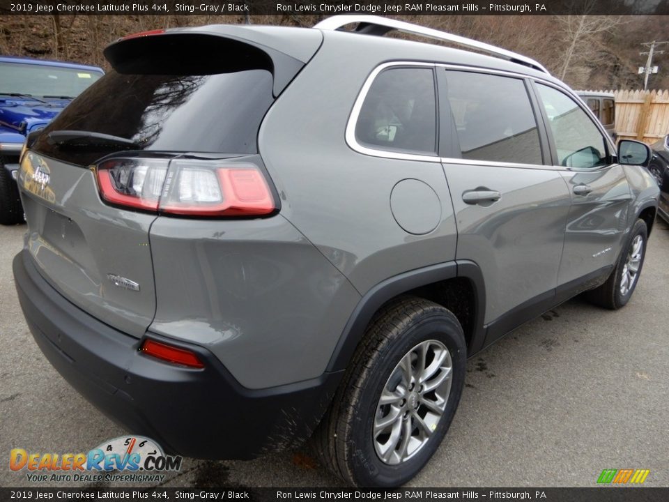 2019 Jeep Cherokee Latitude Plus 4x4 Sting-Gray / Black Photo #6