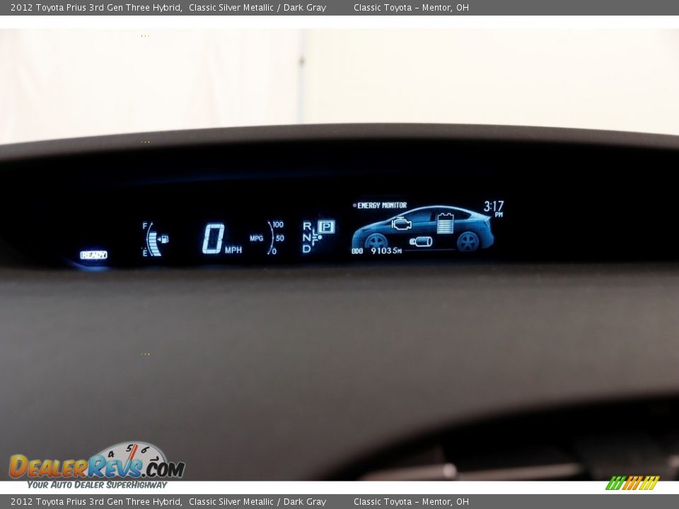 2012 Toyota Prius 3rd Gen Three Hybrid Classic Silver Metallic / Dark Gray Photo #8