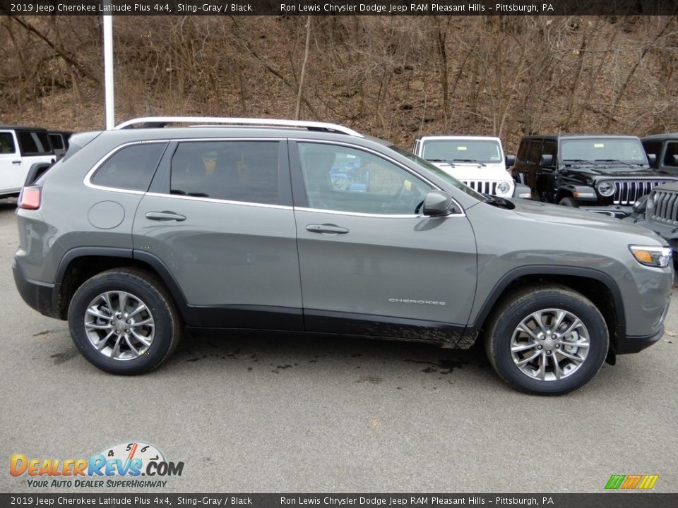 2019 Jeep Cherokee Latitude Plus 4x4 Sting-Gray / Black Photo #7