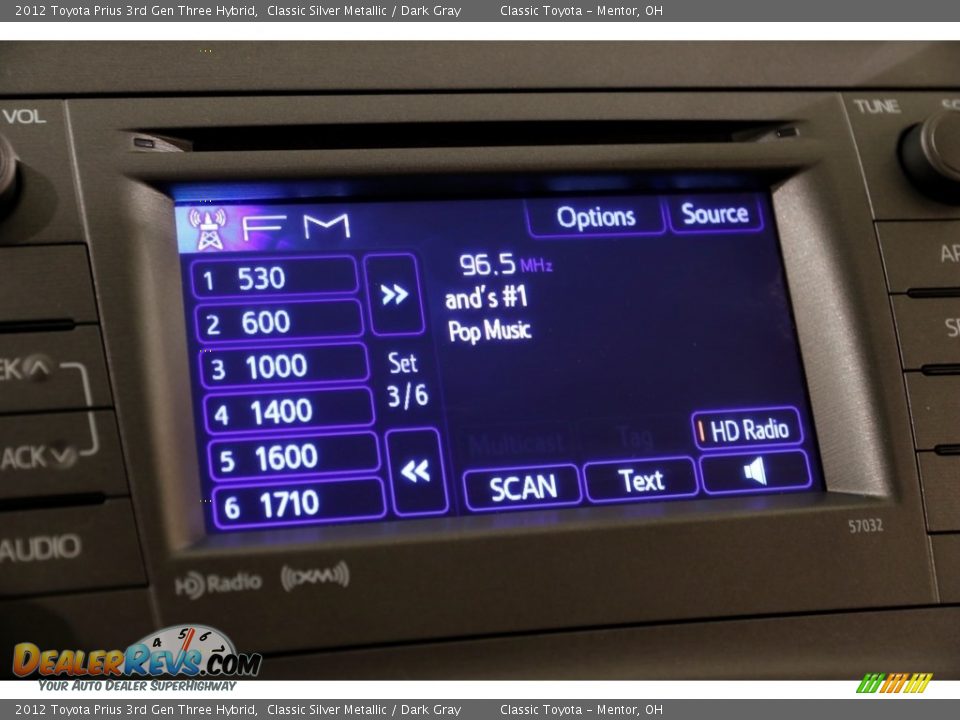 2012 Toyota Prius 3rd Gen Three Hybrid Classic Silver Metallic / Dark Gray Photo #11