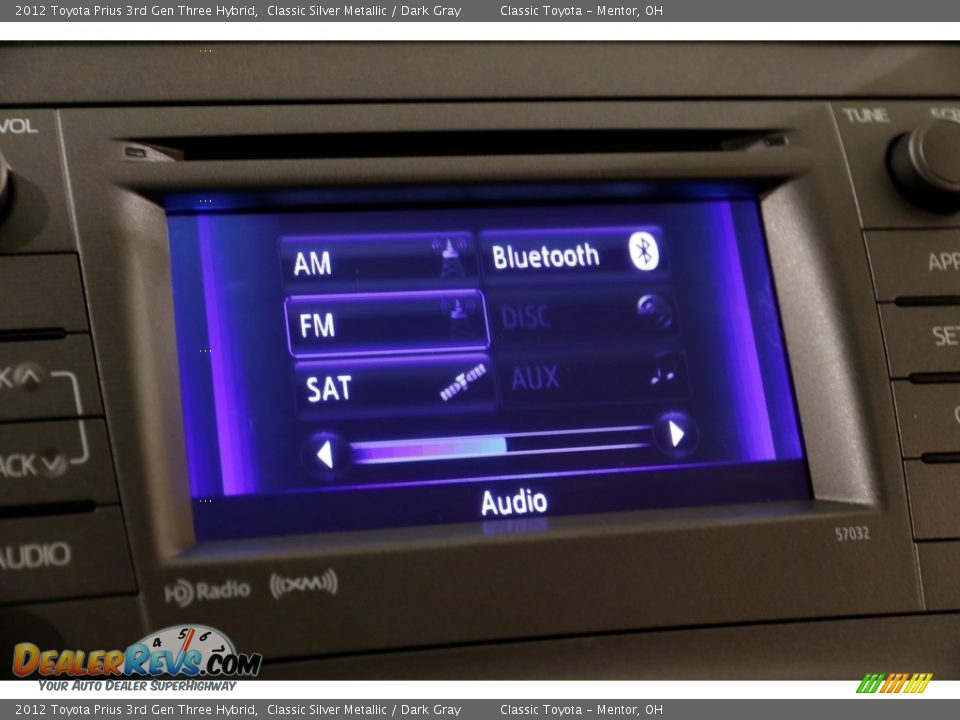 2012 Toyota Prius 3rd Gen Three Hybrid Classic Silver Metallic / Dark Gray Photo #12