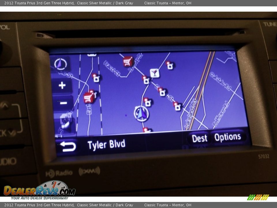 2012 Toyota Prius 3rd Gen Three Hybrid Classic Silver Metallic / Dark Gray Photo #14