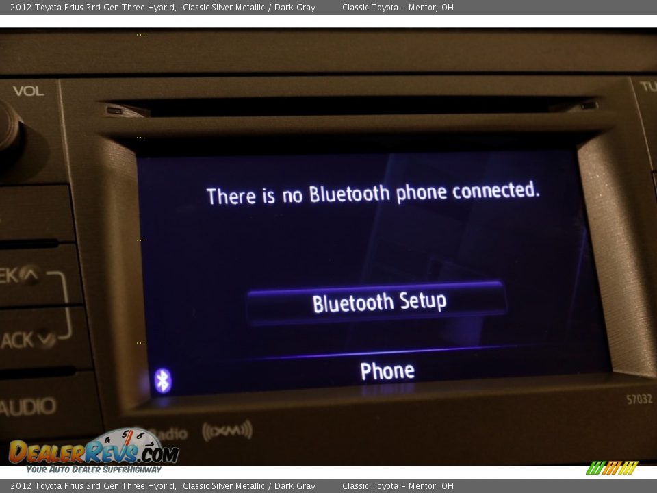 2012 Toyota Prius 3rd Gen Three Hybrid Classic Silver Metallic / Dark Gray Photo #15