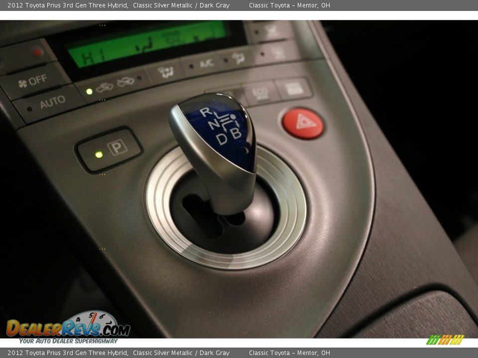 2012 Toyota Prius 3rd Gen Three Hybrid Classic Silver Metallic / Dark Gray Photo #16