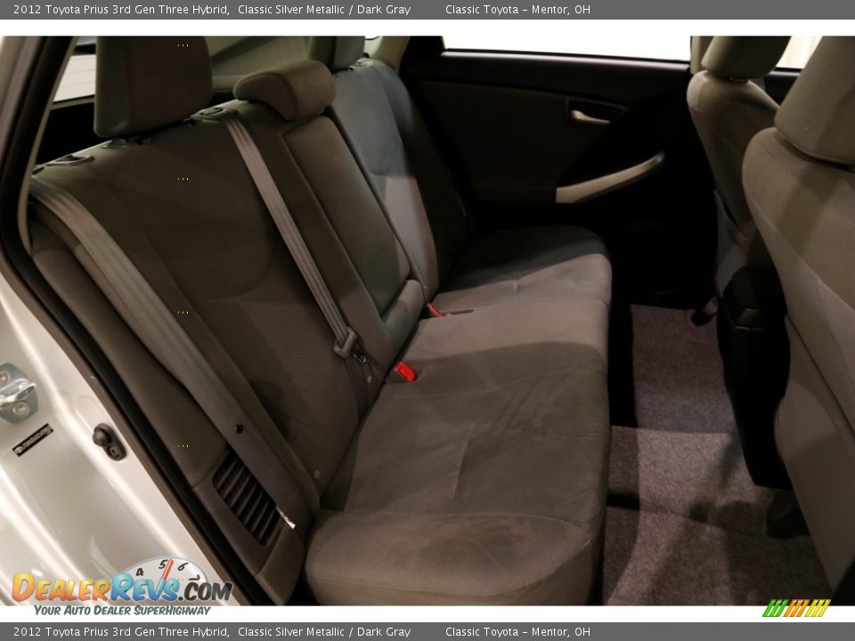2012 Toyota Prius 3rd Gen Three Hybrid Classic Silver Metallic / Dark Gray Photo #18