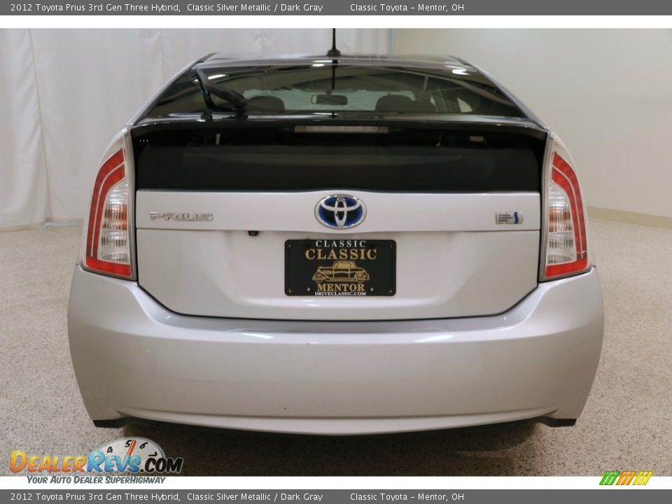2012 Toyota Prius 3rd Gen Three Hybrid Classic Silver Metallic / Dark Gray Photo #20