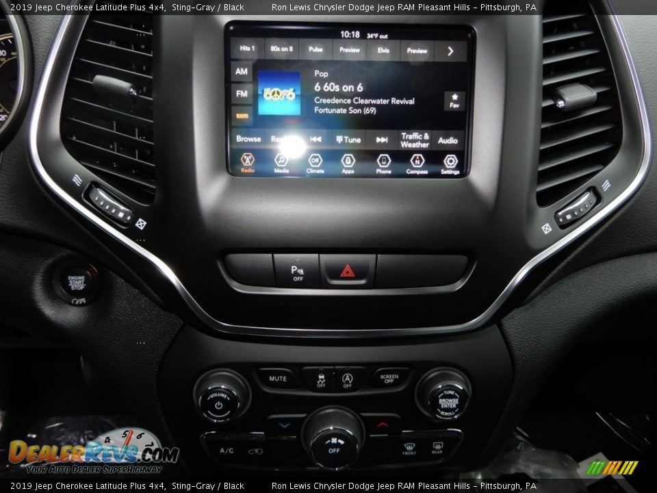 2019 Jeep Cherokee Latitude Plus 4x4 Sting-Gray / Black Photo #20