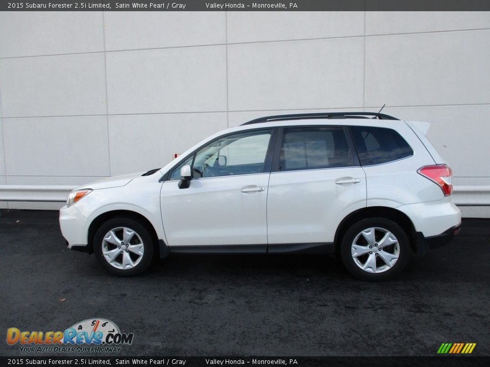 2015 Subaru Forester 2.5i Limited Satin White Pearl / Gray Photo #2