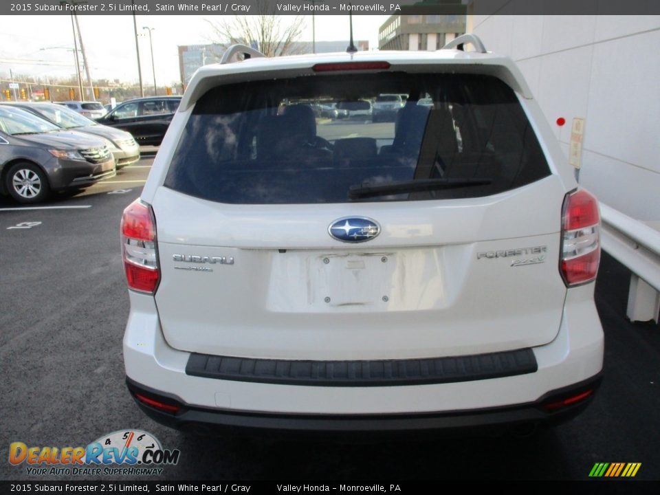 2015 Subaru Forester 2.5i Limited Satin White Pearl / Gray Photo #4