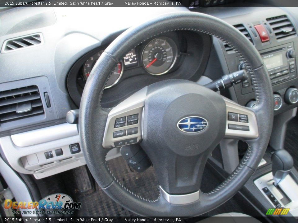 2015 Subaru Forester 2.5i Limited Satin White Pearl / Gray Photo #13