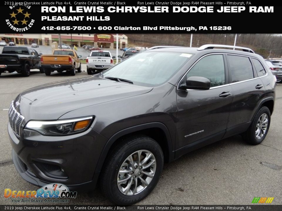 2019 Jeep Cherokee Latitude Plus 4x4 Granite Crystal Metallic / Black Photo #1