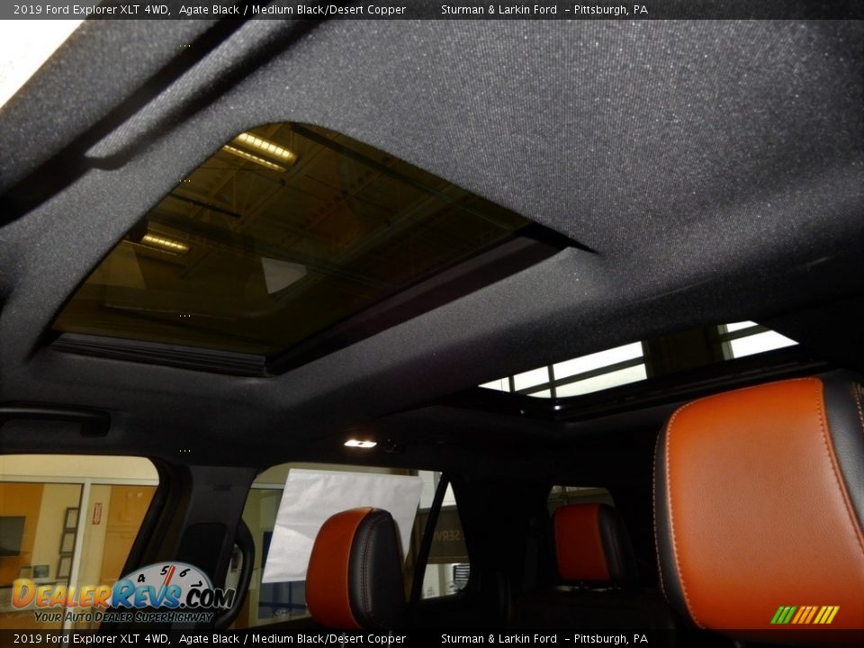 2019 Ford Explorer XLT 4WD Agate Black / Medium Black/Desert Copper Photo #12
