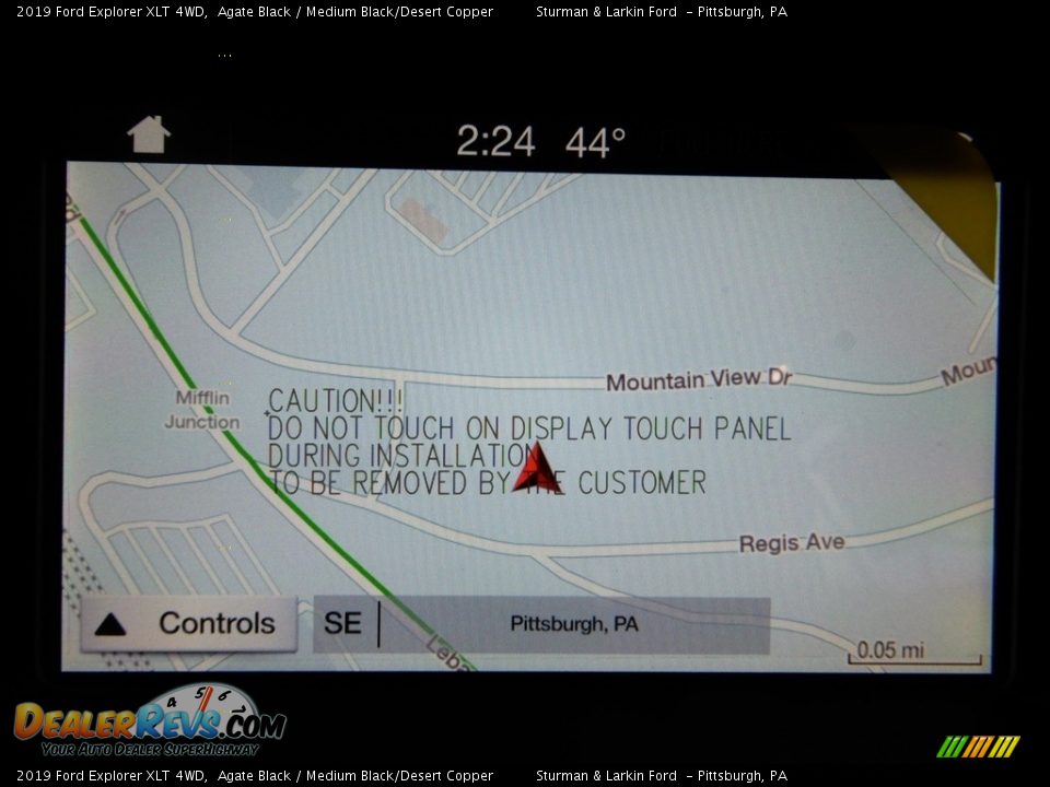 2019 Ford Explorer XLT 4WD Agate Black / Medium Black/Desert Copper Photo #13