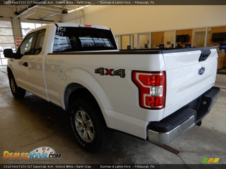 2019 Ford F150 XLT SuperCab 4x4 Oxford White / Earth Gray Photo #3