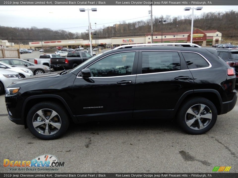 2019 Jeep Cherokee Limited 4x4 Diamond Black Crystal Pearl / Black Photo #2