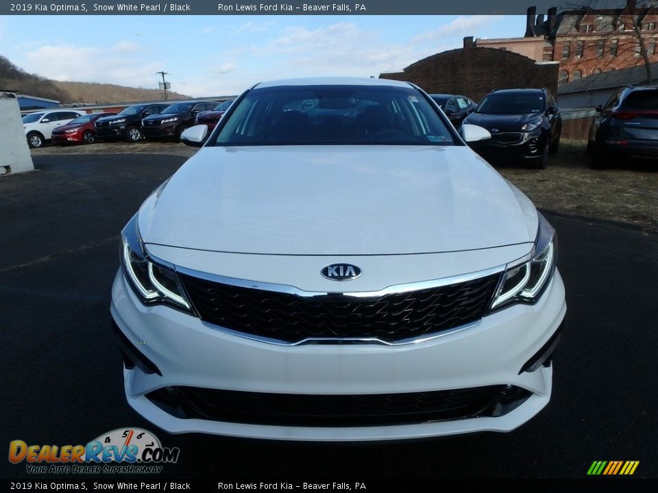 2019 Kia Optima S Snow White Pearl / Black Photo #7
