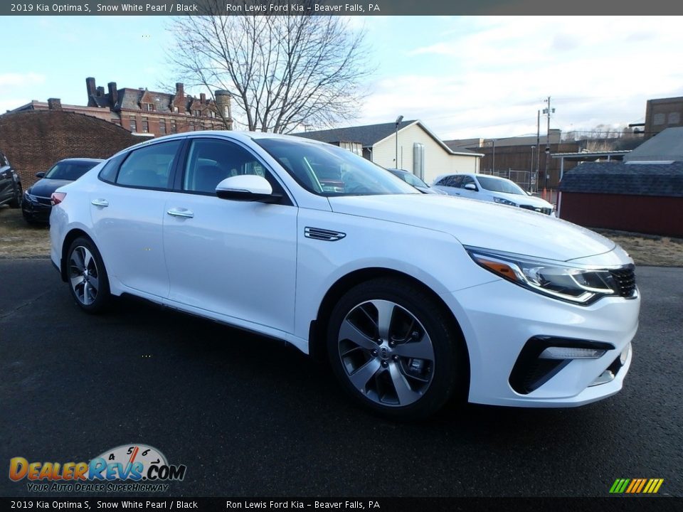 2019 Kia Optima S Snow White Pearl / Black Photo #8