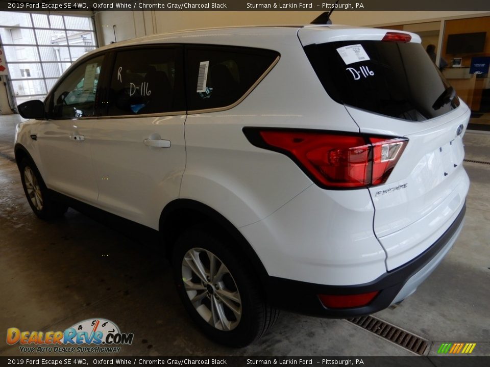 2019 Ford Escape SE 4WD Oxford White / Chromite Gray/Charcoal Black Photo #4