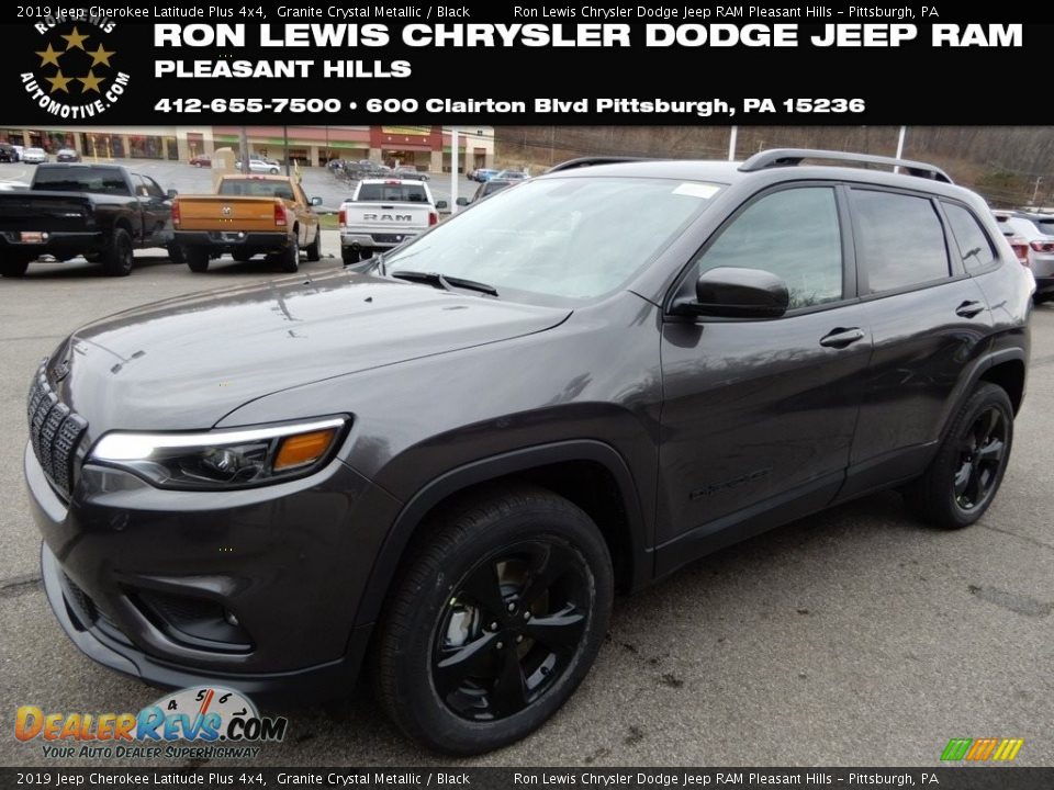 2019 Jeep Cherokee Latitude Plus 4x4 Granite Crystal Metallic / Black Photo #1