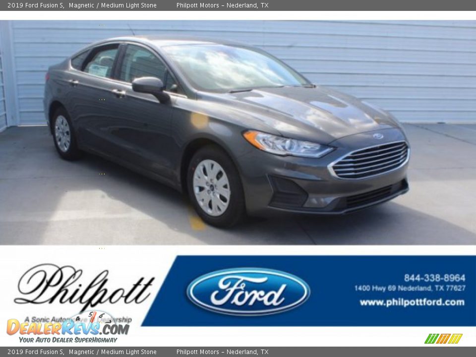 2019 Ford Fusion S Magnetic / Medium Light Stone Photo #2