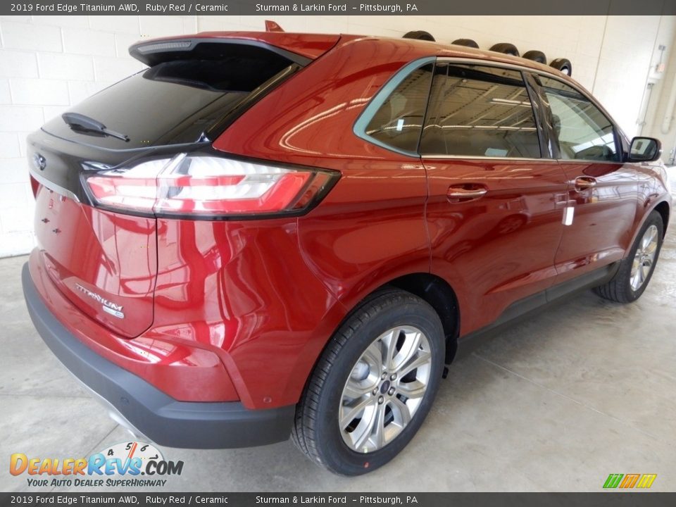 2019 Ford Edge Titanium AWD Ruby Red / Ceramic Photo #2