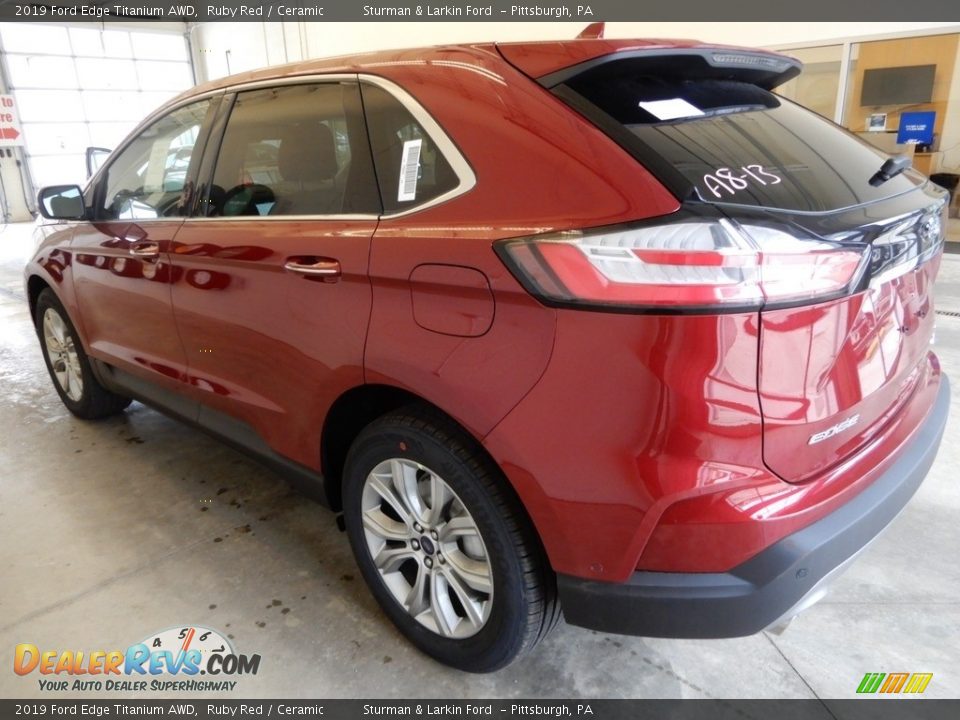 2019 Ford Edge Titanium AWD Ruby Red / Ceramic Photo #4