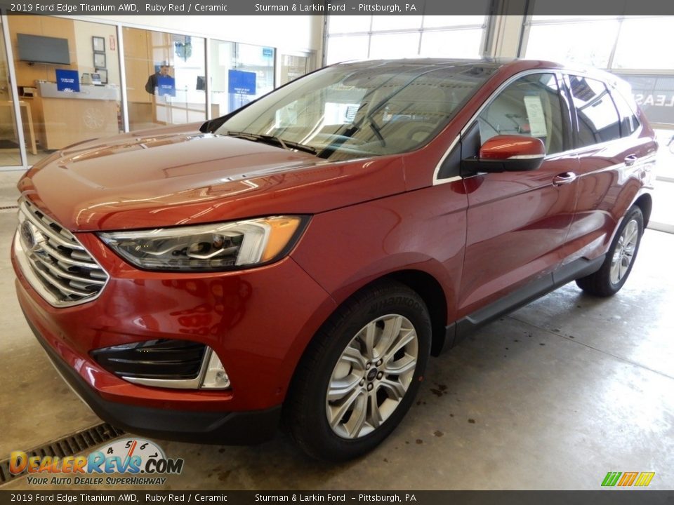 2019 Ford Edge Titanium AWD Ruby Red / Ceramic Photo #5