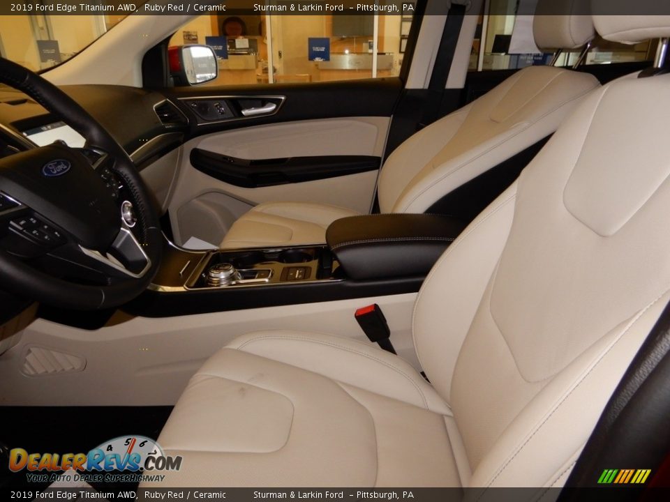 2019 Ford Edge Titanium AWD Ruby Red / Ceramic Photo #7