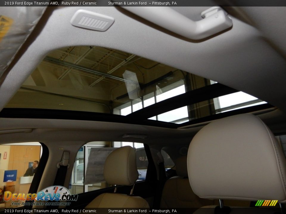 2019 Ford Edge Titanium AWD Ruby Red / Ceramic Photo #12