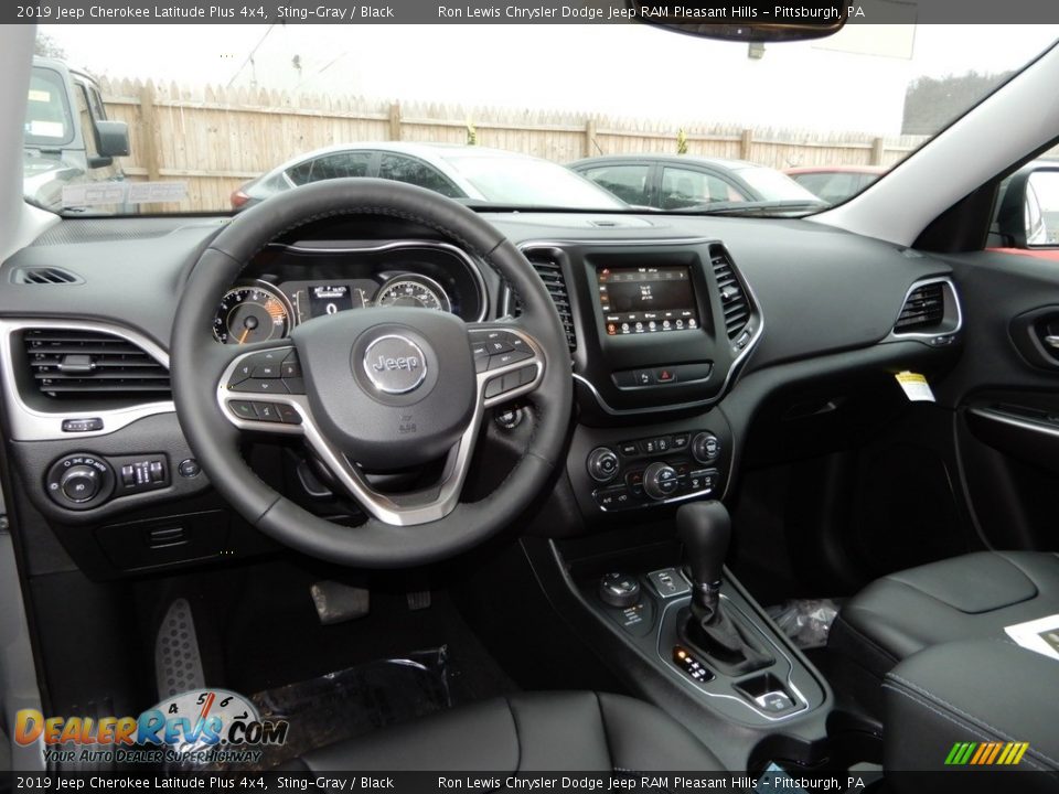 Black Interior - 2019 Jeep Cherokee Latitude Plus 4x4 Photo #14