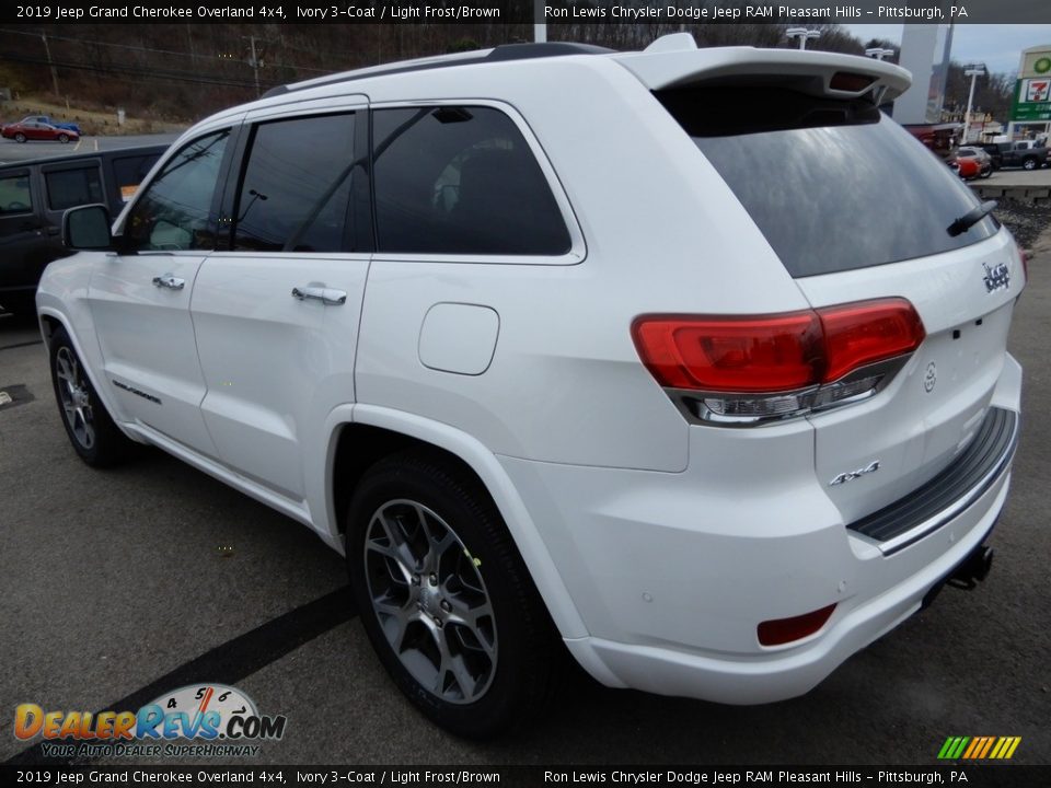2019 Jeep Grand Cherokee Overland 4x4 Ivory 3-Coat / Light Frost/Brown Photo #3