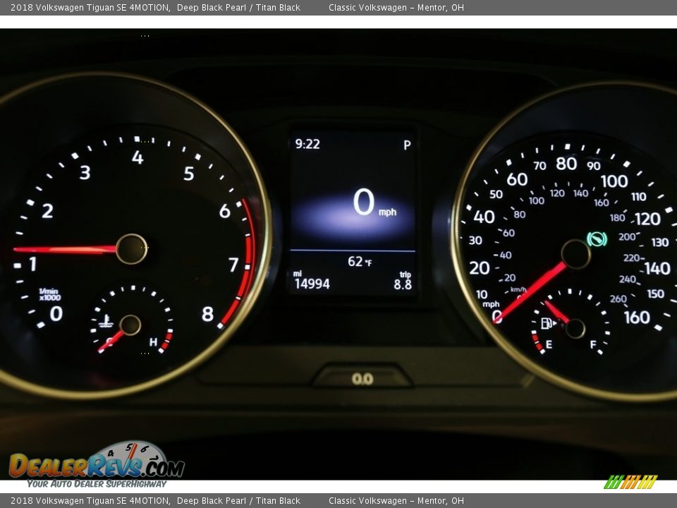 2018 Volkswagen Tiguan SE 4MOTION Deep Black Pearl / Titan Black Photo #8