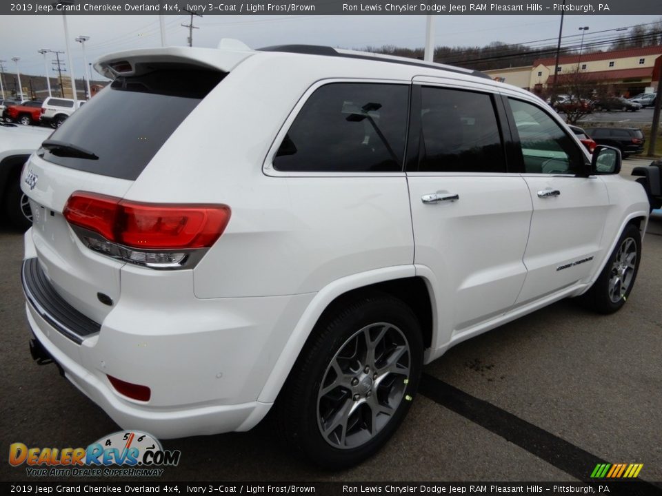 2019 Jeep Grand Cherokee Overland 4x4 Ivory 3-Coat / Light Frost/Brown Photo #6
