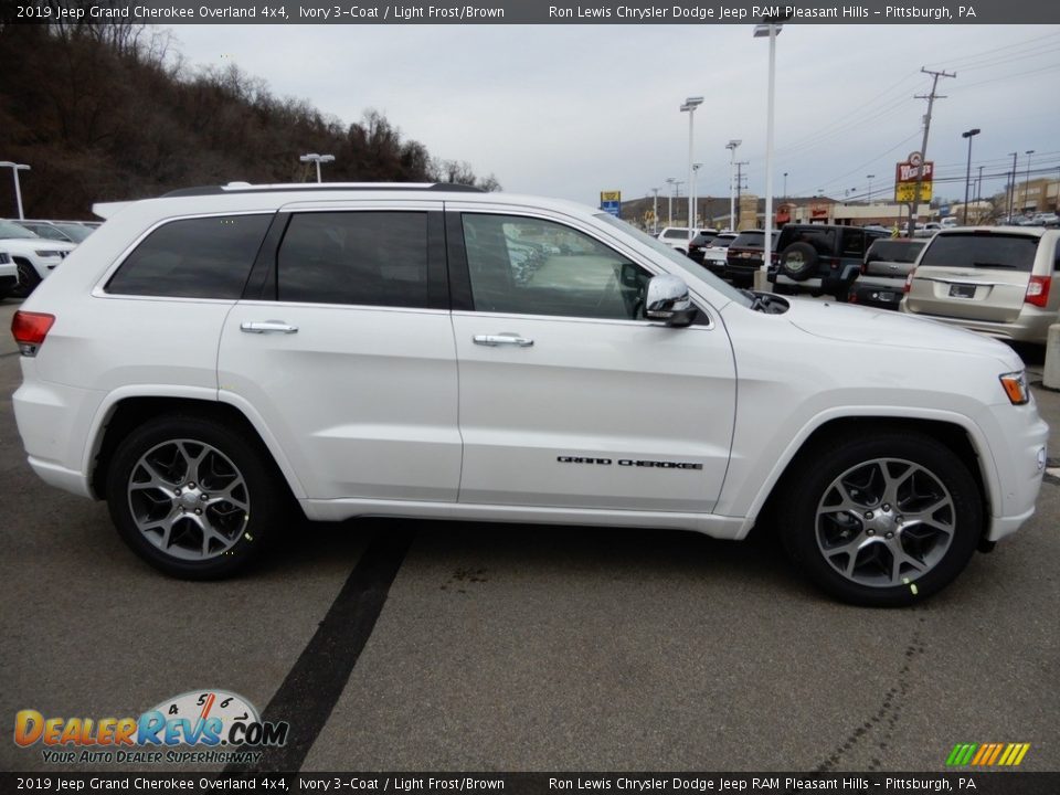 2019 Jeep Grand Cherokee Overland 4x4 Ivory 3-Coat / Light Frost/Brown Photo #7